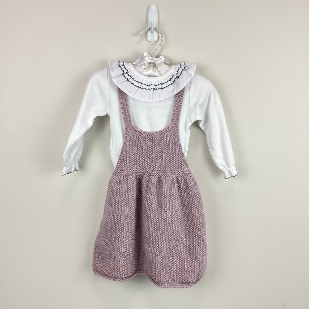 Laivicar Ruffle Bodysuit Knit Jumper Dress Set 9 Months